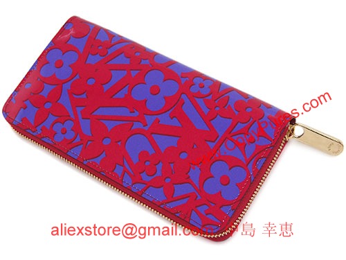 ルイヴィトンコピーヴィトン　ヴェルニ　スウィートモノグラム　ラウンドジップ長財布　ジッピーウォレット　ローズアンディアン　M90123